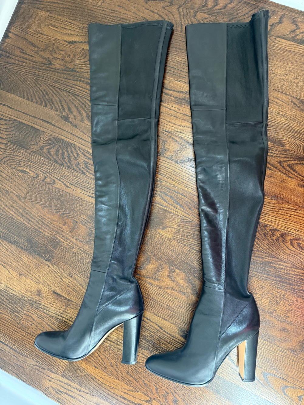 Gianvito Rossi Leather Black Over-the-Knee Block Heel Boots size 40 (10 US)